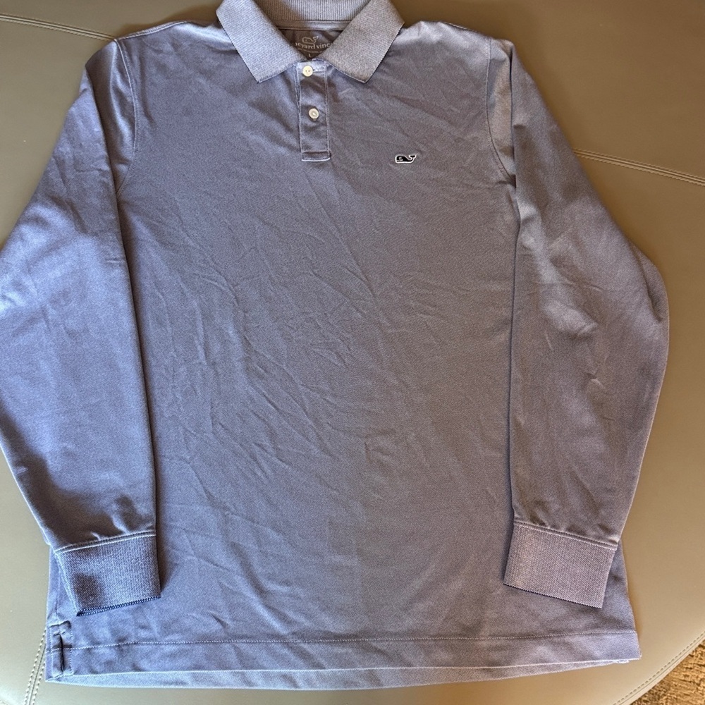 Vineyard Vines Mens Performance Sankaty Purple Polo Shirt. Size Large.